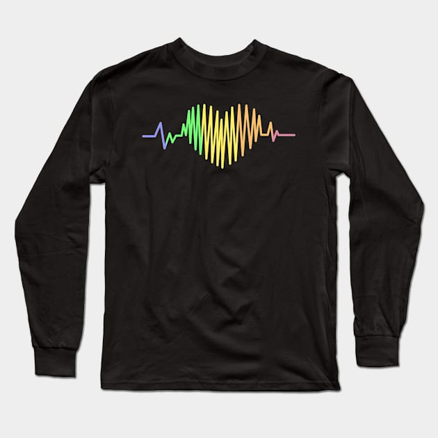 Pride Heart Beat Pulse LGBTQ Community Pride Month Rainbow Long Sleeve T-Shirt by heidiki.png